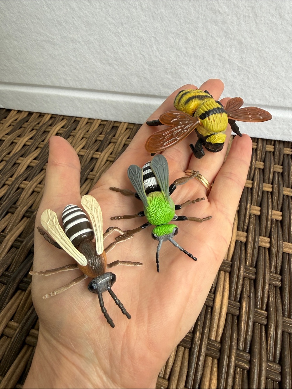 Vintage Bee Insect Figure Lot Nature Study Montessori Homeschool Safari
